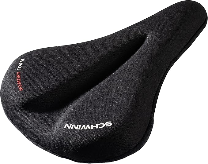 Schwinn Sport Memory Foam Dual Strap Bike Seat Cover, Saddle Cover for Extra Comfort, Soft, Weather-Resistant Memory Foam, Dual Straps Attach Quickly to Most Standard Size Adult Bike Seats