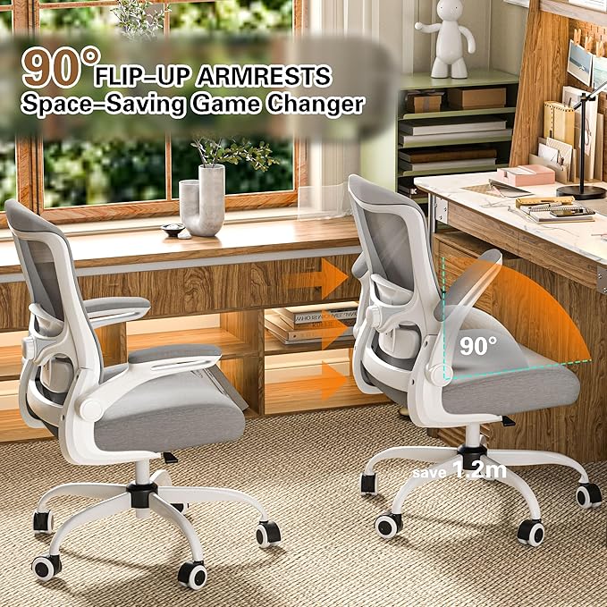 Ergonomic Office Chair - High Back Desk Chair with Adjustable Lumbar Support, Breathable Mesh Back, 330LBS Capacity, Easy Assembly, for Home Office Executive Computer Task
