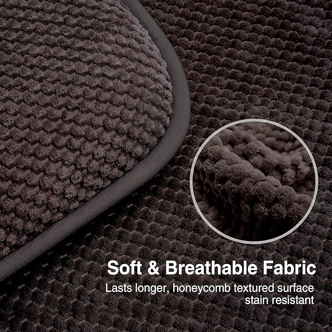 puredown® Chair Cushions for Dining Chairs, Set of 4 Memory Foam Seat Cushions with Non-Slip Backing & Ties, 16" x 16" x 1.5", Comfortable & Supportive Dining Chair Pads for Kitchen, Coffee