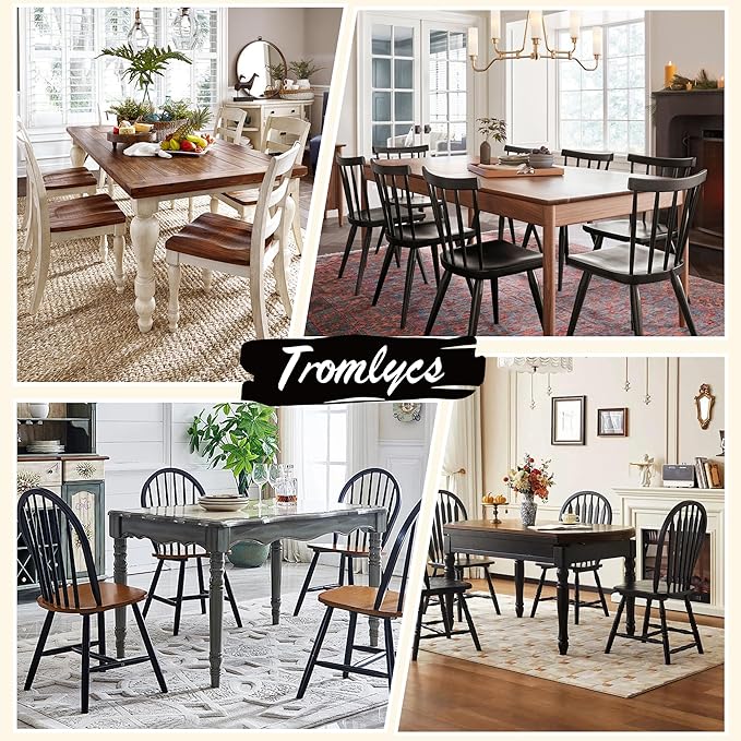 Tromlycs Chair Cushions for Dining Chairs Kitchen Seat Cushions Room Set of 2 Pads with Ties Indoor Non Slip Office 18 x 18 Inch, Light Cream