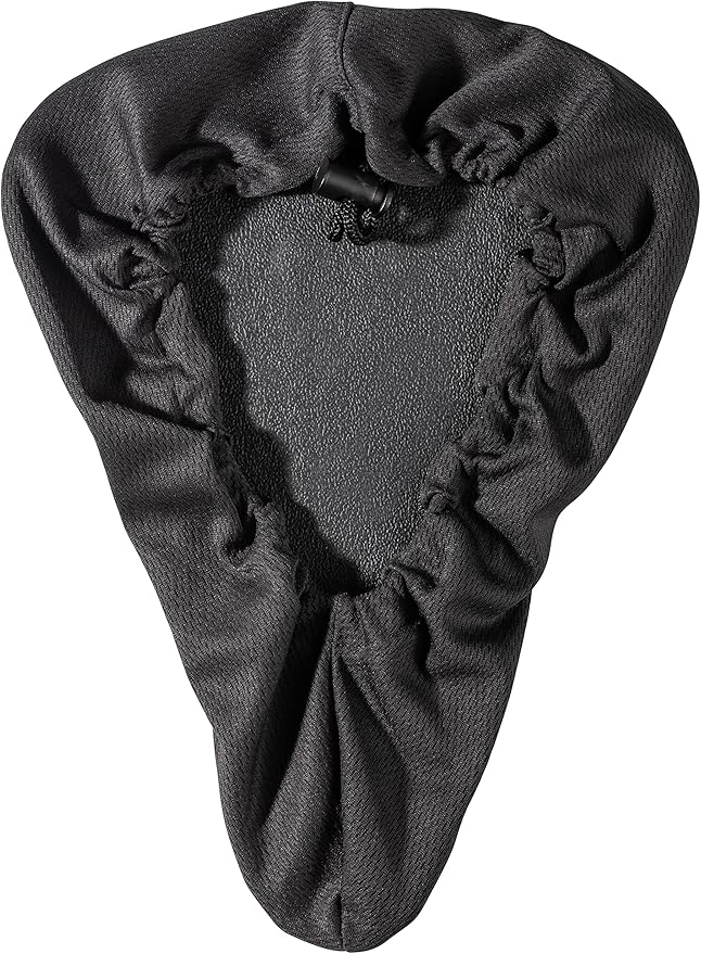 Schwinn Sport Gel Bike Seat Cover, Saddle Cover for Extra Comfort, Soft, Weather-Resistant Gel, Skirt and Drawstring Attaches Quickly to Most Standard Size Adult Bike Seats