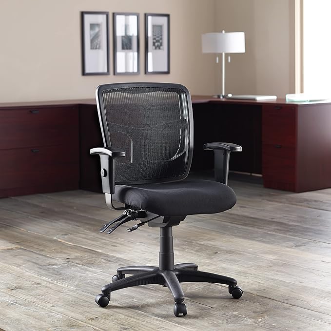 Lorell, LLR86201, ErgoMesh Series Managerial Mid-Back Chair