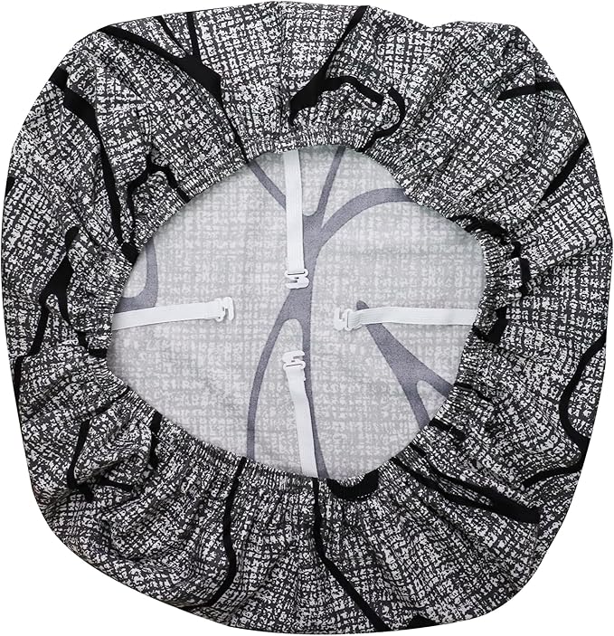 FORCHEER Waterproof Office Chair Seat Cover 20x20 Strechable Printed Grey Computer Desk Chair Seat Slipcover Washable Replacement 1 Piece
