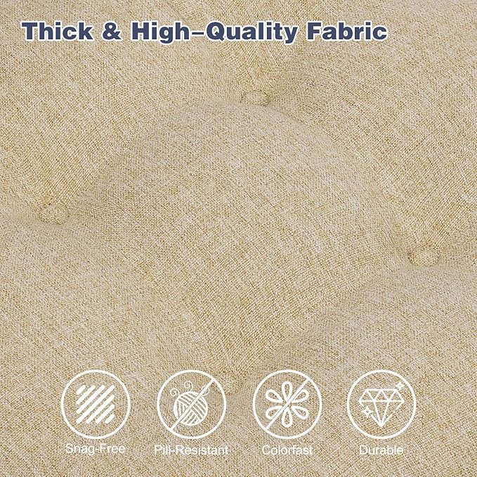 baibu Set of 2 Dining Chair Cushions, Dual-Layer Patent Design Memory Foam Kitchen Chair Cushions, Non-Slip Seat Pads with Ties, 16.5 x 16.5 x 3.5in, 2 Pack, Beige