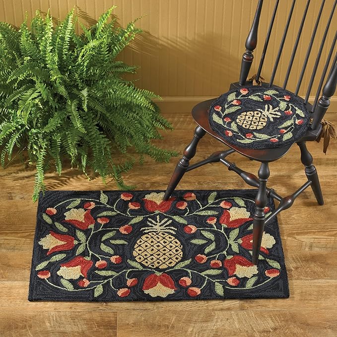Park Designs Pineapple Hooked Chair Pad