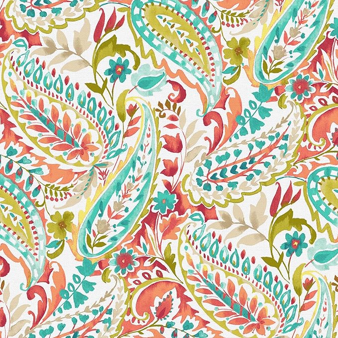 LVTXIII Outdoor Seat Cushions Set of 4 Square Corner Chair Cushions with Ties, Patio Chair Pads for Home Office and Patio Garden Furniture Decoration 18.5"x16"x2", Pretty Paisley