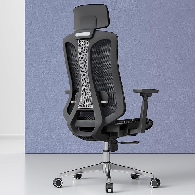 Logicfox Ergonomic Office Chair for Long Hours – Advanced Lumbar Support, 3D Adjustable Armrests & Headrest, High-Back Mesh Chair Designed for 8–10H Daily Comfort (Up to 300 lbs)