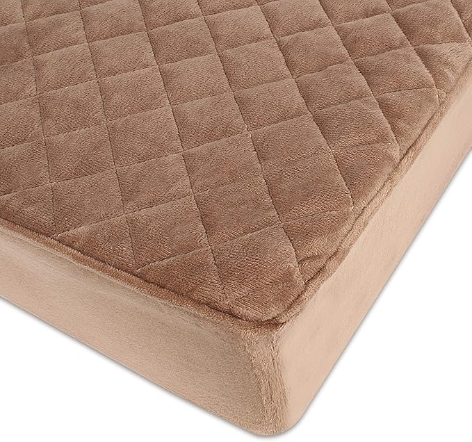 Medium-Soft 20x20x3 Memory Foam Recliner Chair Seat Cushion for Long Sitting - Armchair Pad with Washable Velvety Cover with Waterproof Layer & Non-Slip Base for Seniors & Elderly - Brown