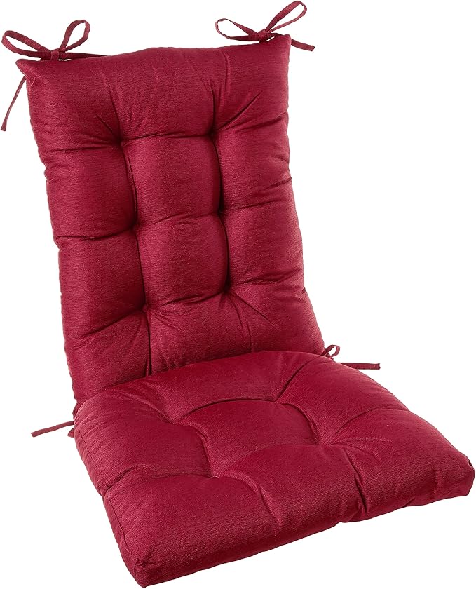 Rocking Chair Cushion Premium Pads Non Skid Slip Backed Set of Upper and Lower with Ties