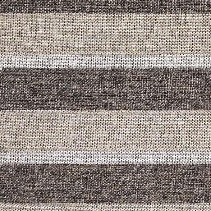 AAAAAcessories D-Shaped Chair Cushions, 2" Thick Dining Chair Pads with Ties and Removable, Machine-Washable Cover, 17" x 16", Set of 4, Boldstripes Chocolate/Beige