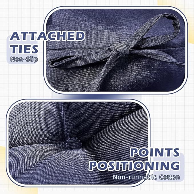 Patio Rocking Chair Cushion Outdoor Indoor Chair Cushions Replacement for Porch Chairs Waterproof Seat Pads Green White