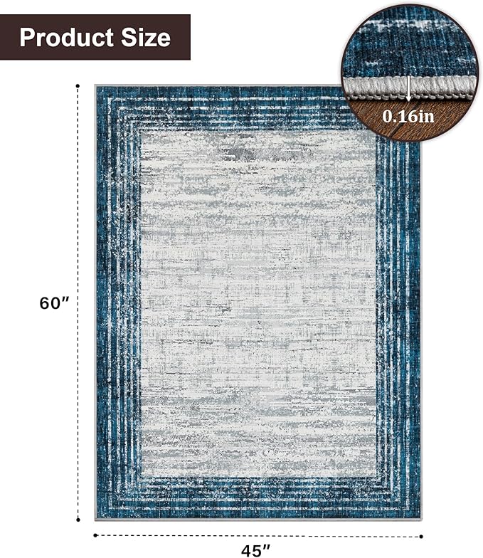 chakme Office Chair Mat for Hardwood Floor, 60"x45" Easy Glide Computer Desk Mat Protector for Rolling Chair Under Desk Rug Nonslip Backing, Machine Wash, (Square)