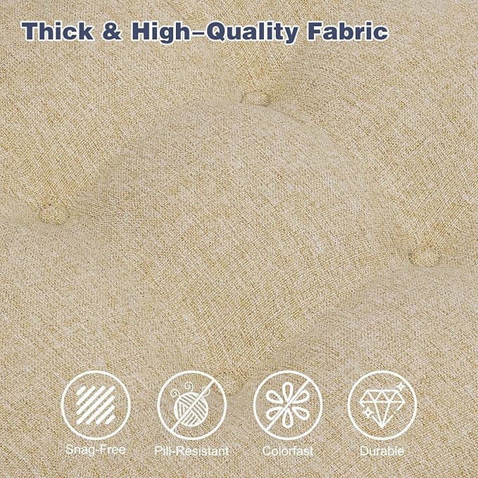 baibu Dining Chair Cushions, Set of 6 Dual-Layer Patent Design Memory Foam Kitchen Chair Cushions, Non-Slip Seat Pads with Ties, 16.5 x 16.5 x 3.5in, 6 Pack, Beige