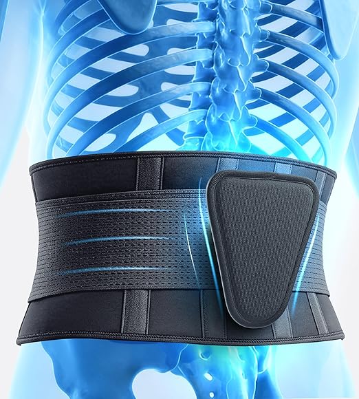 Back Brace for Lower Back Pain Relief L Size, Lumbar Support Belt for Men & Women with Lumbar Pad, Ergonomic Design and Soft Breathable Material, Adaptive Fit for Herniated Disc, Sciatica, Scoliosis