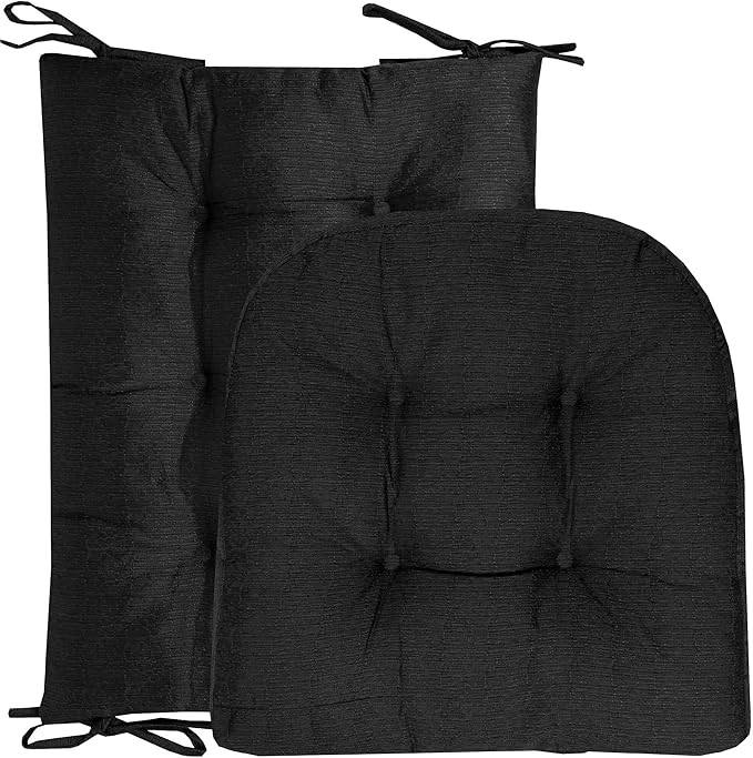 Rocking Chair Cushion Premium Pads Non Skid Slip Backed Set of Upper and Lower with Ties, Case Pack (Pack of 5)