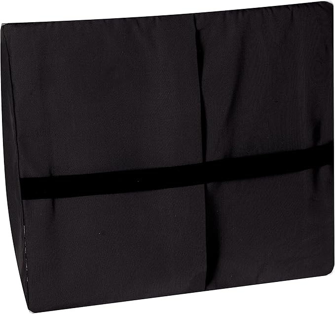 DMI Memory Foam Lumbar Pillow Support Pillow Back Support Chair Cushion with Strap for Better Posture and Easing Back Pain, Black