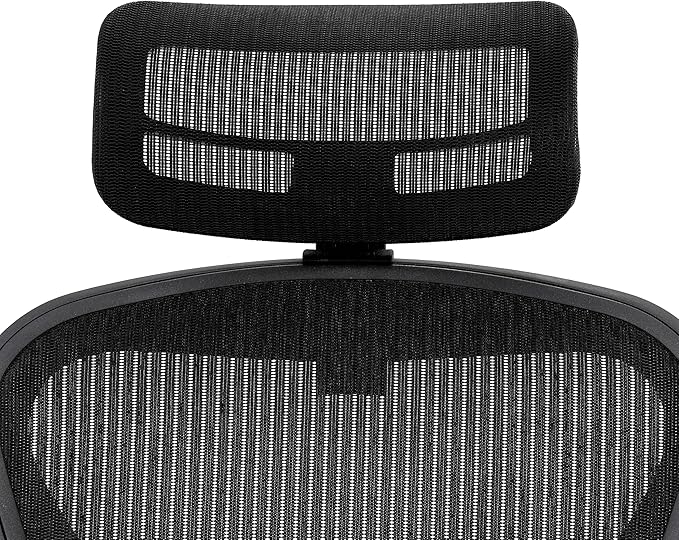 Certified Refurbished Aeron Chair Size B | Fully Adjustable Ergonomic Mesh Office Chair with Lumbar Support, Tilt Limiter, and Roller Index Arm Adjustments (HEADREST)