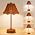 Cordless Rattan Table Lamp,Small Wicker Lamp,Vintage Boho Desk Lamp